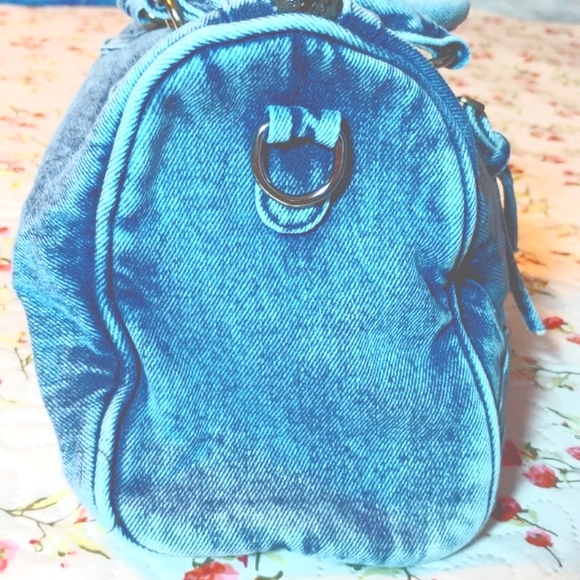 Washed Denim City Moto Bag, New. Adjustable Strap Included. - Picture 4 of 8